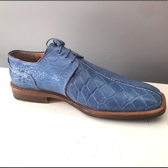 (Sold) Denim blue alligator dress shoe Sz10.5 - Picture 6 of 7